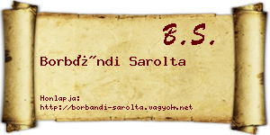 Borbándi Sarolta névjegykártya
